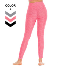 Woman Workout Leggings Scrunch Butt Leggings Front Cross Pants Bubble Textured Yoga Leggings